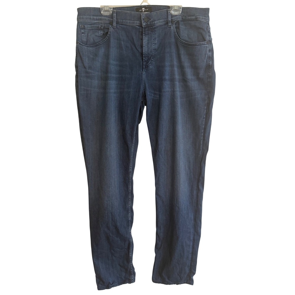 7 For All Mankind Slimmy Jeans Mens 38 x 32 Luxe Performance Plus Slim Straight